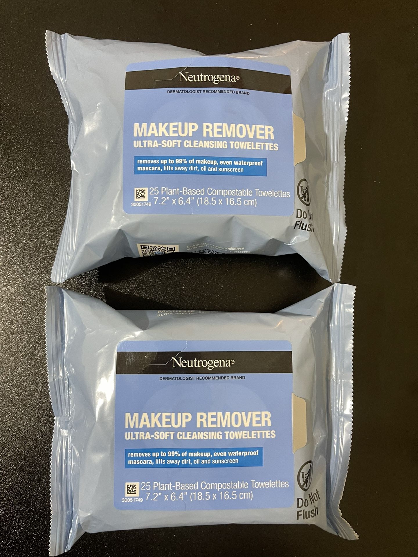 2Pack Neutrogena Makeup Remover Wipes and Face Cleansing Towelettes, 25 Ct
