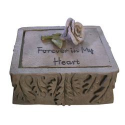 Forever In Our Hearts Concrete Keepsake Box