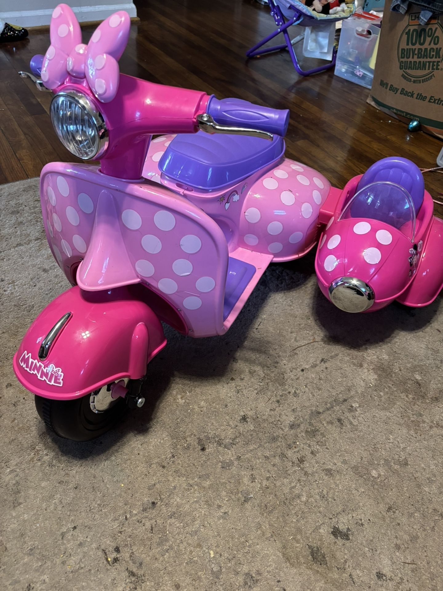 Minnie Mouse Electric Scooter W/ Side Car