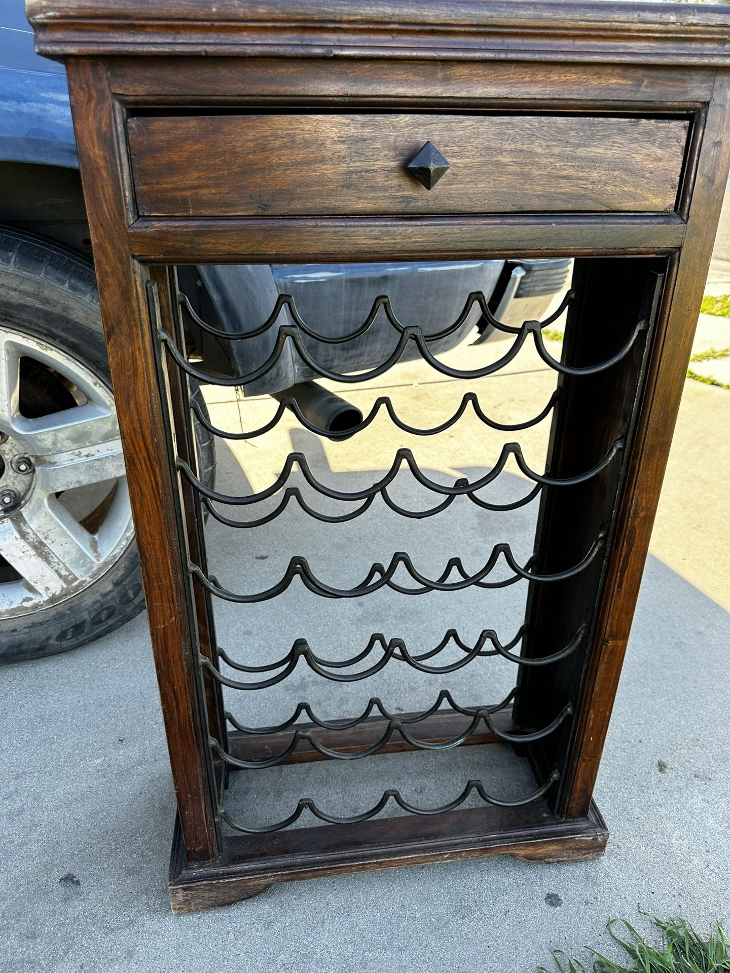 Wine Holder With Little Drawer