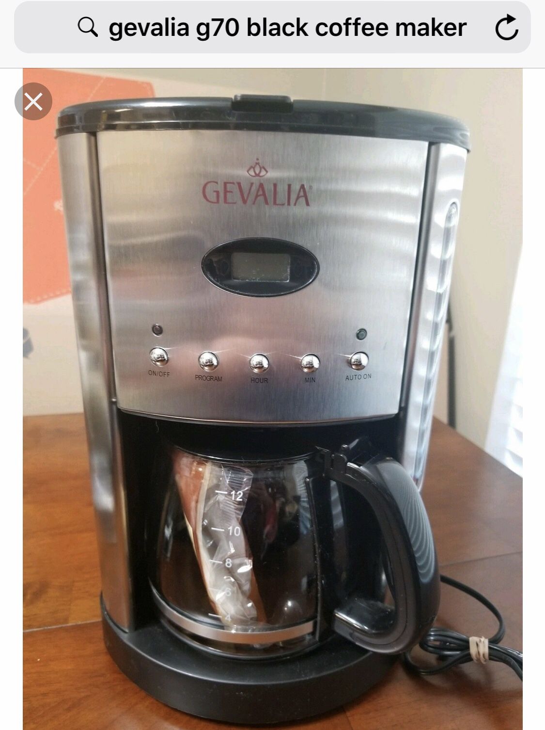 Gevalia 12 cup coffee maker New in the box
