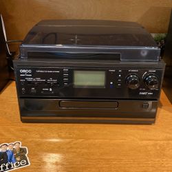 Orcc Record Player Multi Functional (phono, Bluetooth, Cd, Cassette, FM/AM)