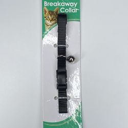 Pet Inc Cat  breakaway Collar  with Bell (Black) (8inch-12inch, 20cm-30cm)