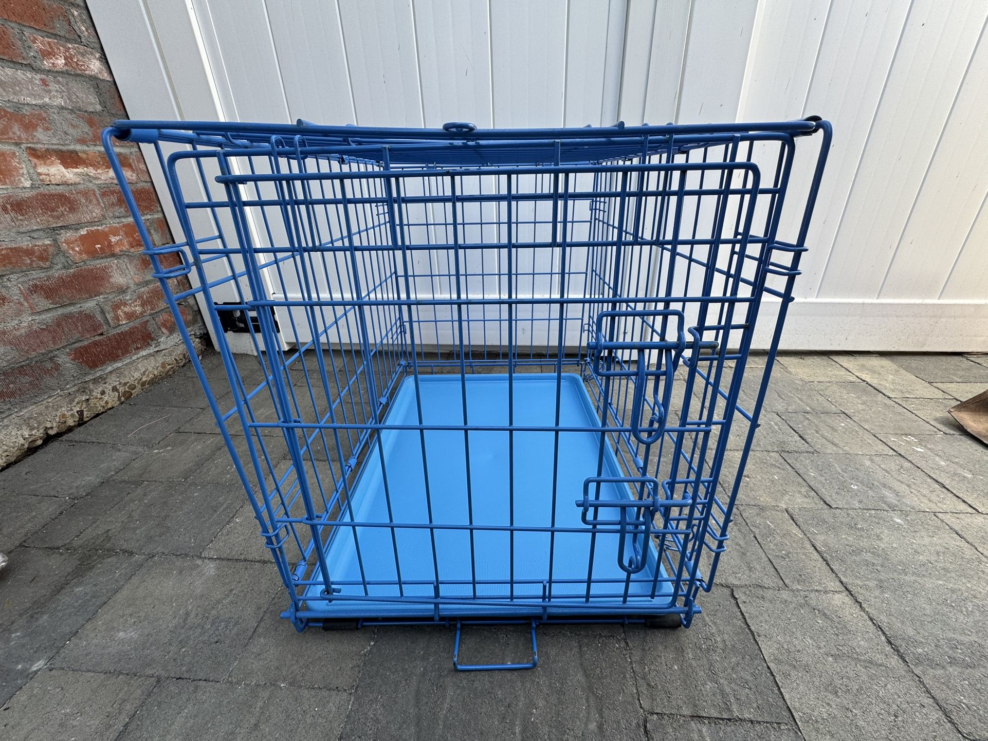 Small Blue Dog Crate 
