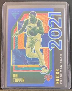 2020-21 Panini Flux Obi Toppin Freshman Year Blue #85/99