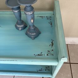 Vintage Wash Stand Green Sunflower 