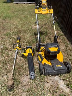 DeWalt Cordless Lawn Mower, Blower & Trimmer Set