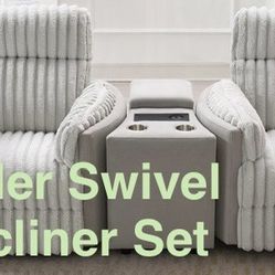 Glider Swivel Recliner Combo Set (Finance & Delivery)