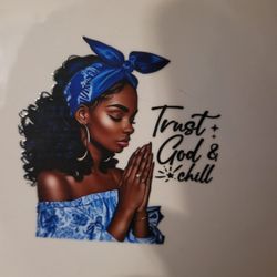 Customized Black Woman of Faith Platter