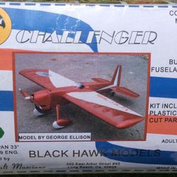 Challenger Black Hawk Model Airplane 