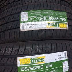 4 New Set of 195/65/15 TBB Tires