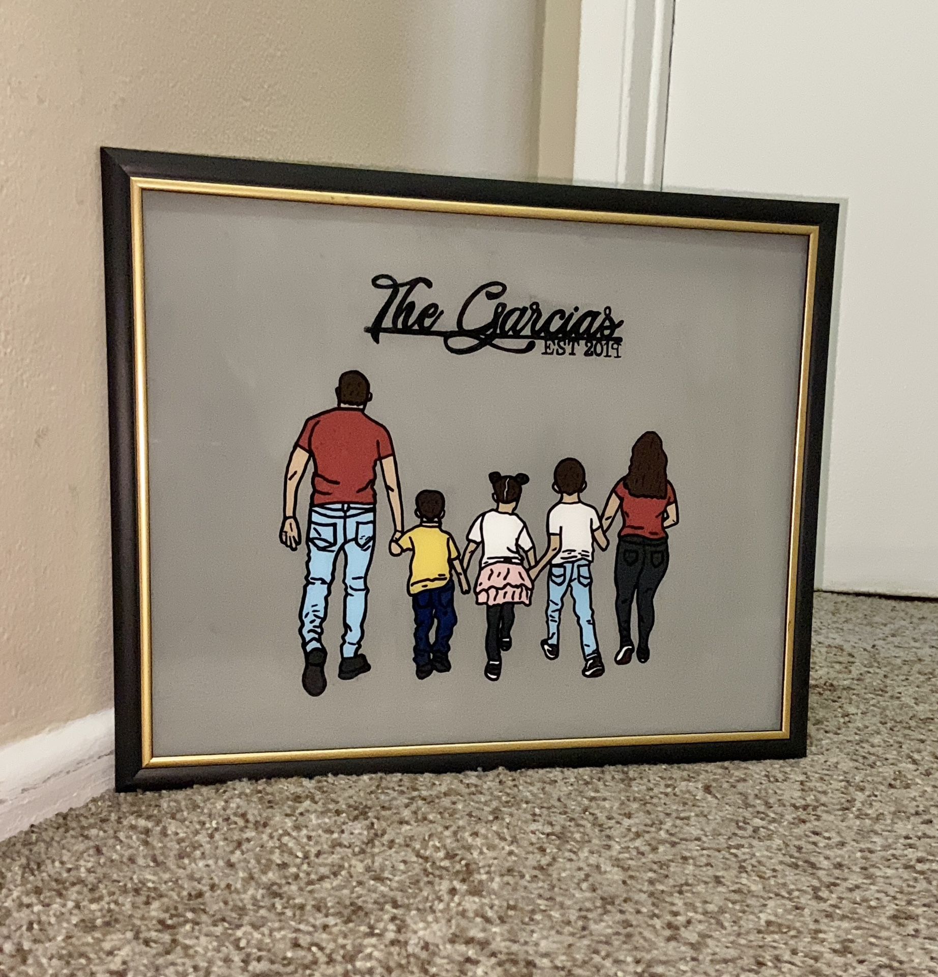 Glass Paintings Family, Friends, Pets, Anime & Cartoon Portraits Available LOCATED IN COVINA