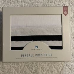 Little Unicorn Percale Crib Skirt -NWT