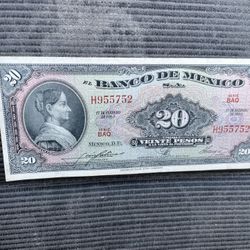 Veinte Pesos De Mexico 🇲🇽 