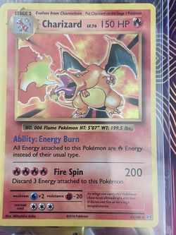 Pokémon Holo Charizard From Evolutions