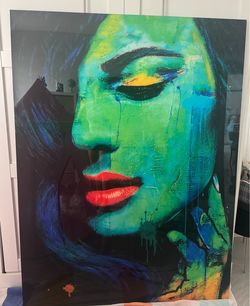Large Abstract Female Portrait Wall Art