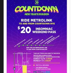 Selling One Ticket For Countdown NYE 