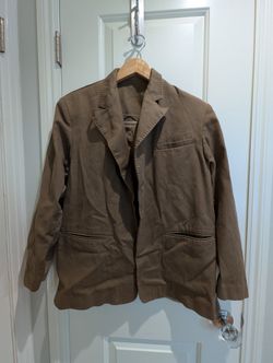Brown Unstructured Casual Blazer - Size M