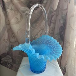Large Hobnail Basket Fenton 21” High
