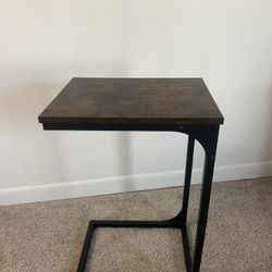 Fixwal C Shaped Side Table, End Table for Sofa,