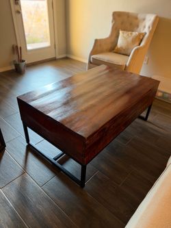 Wood and Metal Coffee Table
