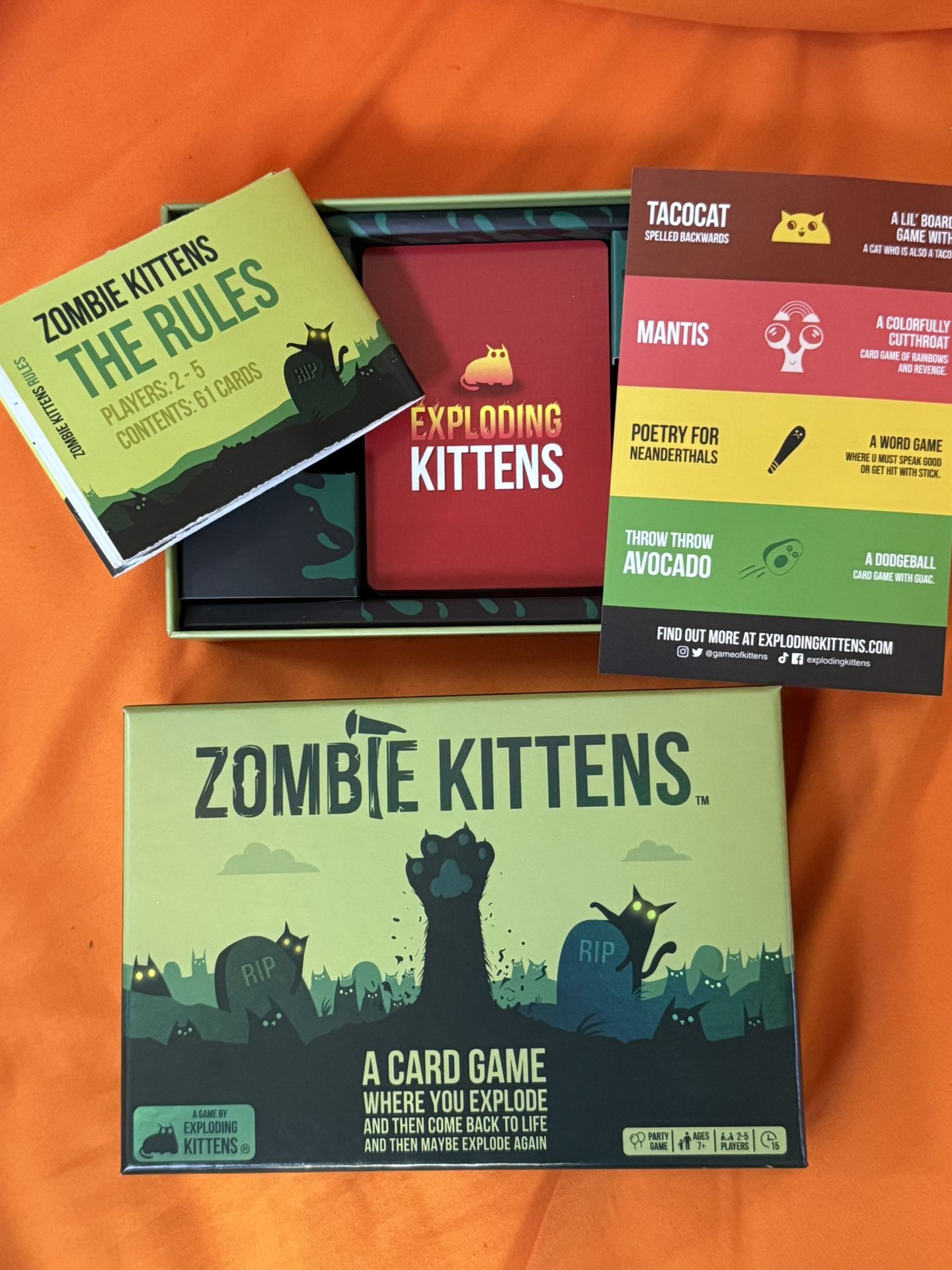 Exploding Kittens Zombie Version Card Game