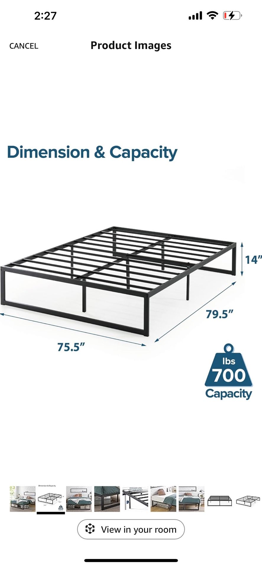 King Size Frame Plus End Tables