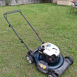 Lawnmower yard man
