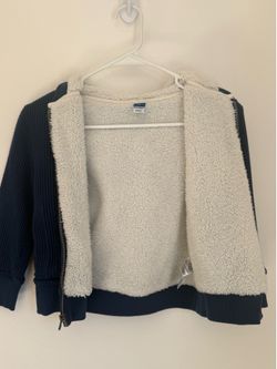 Boys Sherpa blue hoodie
