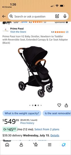 Primo Passi Icon Stroller, excellent condition. Smoke free home. Pick up Oviedo.