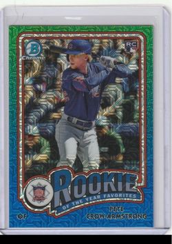 2024 Bowman Chrome BLUE Refractor RC PETE CROW-ARMSTRONG /150 Chicago Cubs MVP