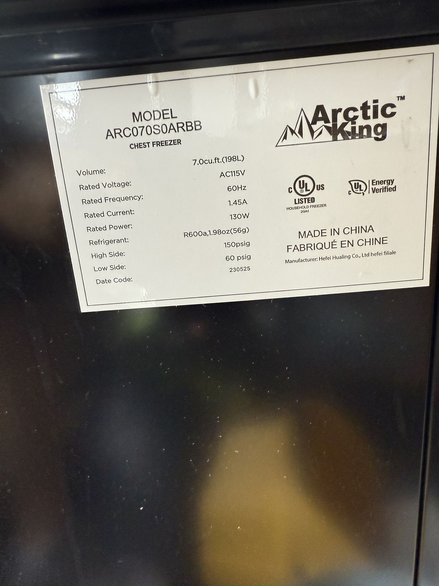 Freezer Chest or Cooler $100 Firm