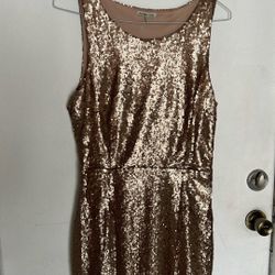Dress Gold Sequence Teen XL 