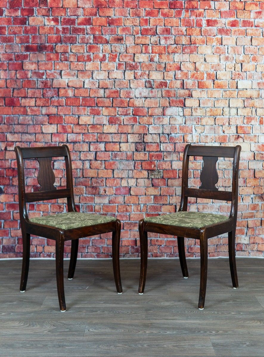 Pair Of Vintage Solid Wood Chairs - Delivery Available