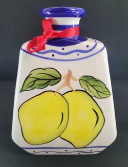 GKao Hand-painted Ceramic Bottl Vase With Fruit Design