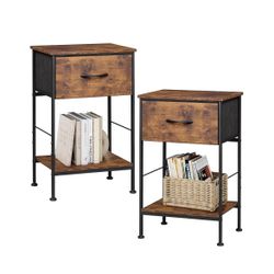 2 Rustic Brown Night Tables New in Box - Assembly Required