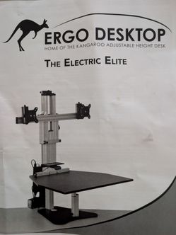 Ergo standing  desk electric power adjustable dual monitors
