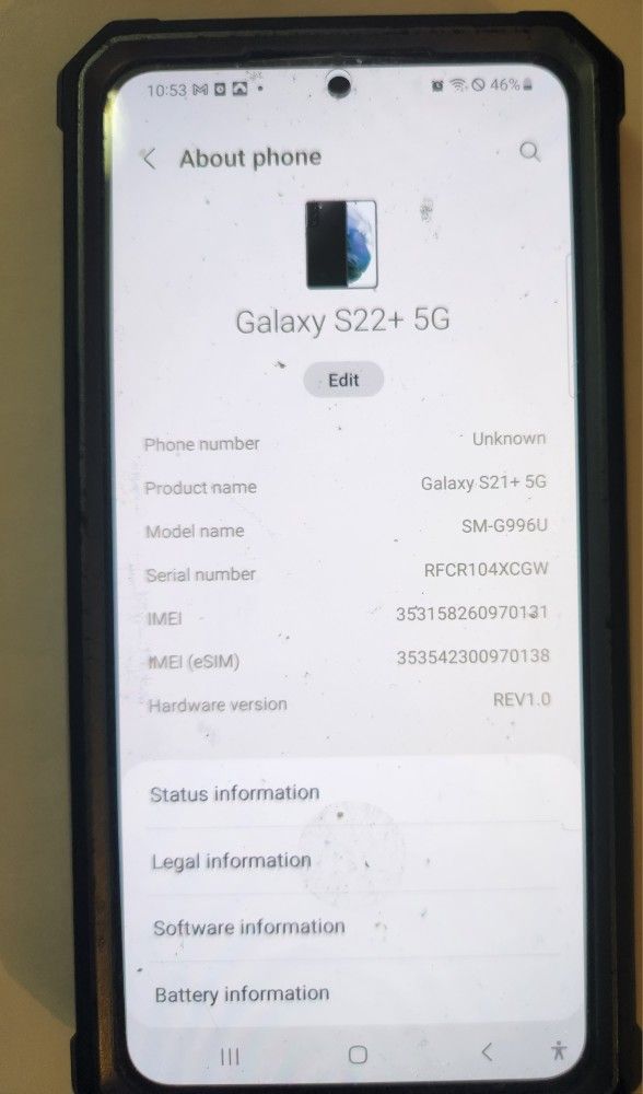 Samsung Galaxy 22 Plus 5G. SM-G996U