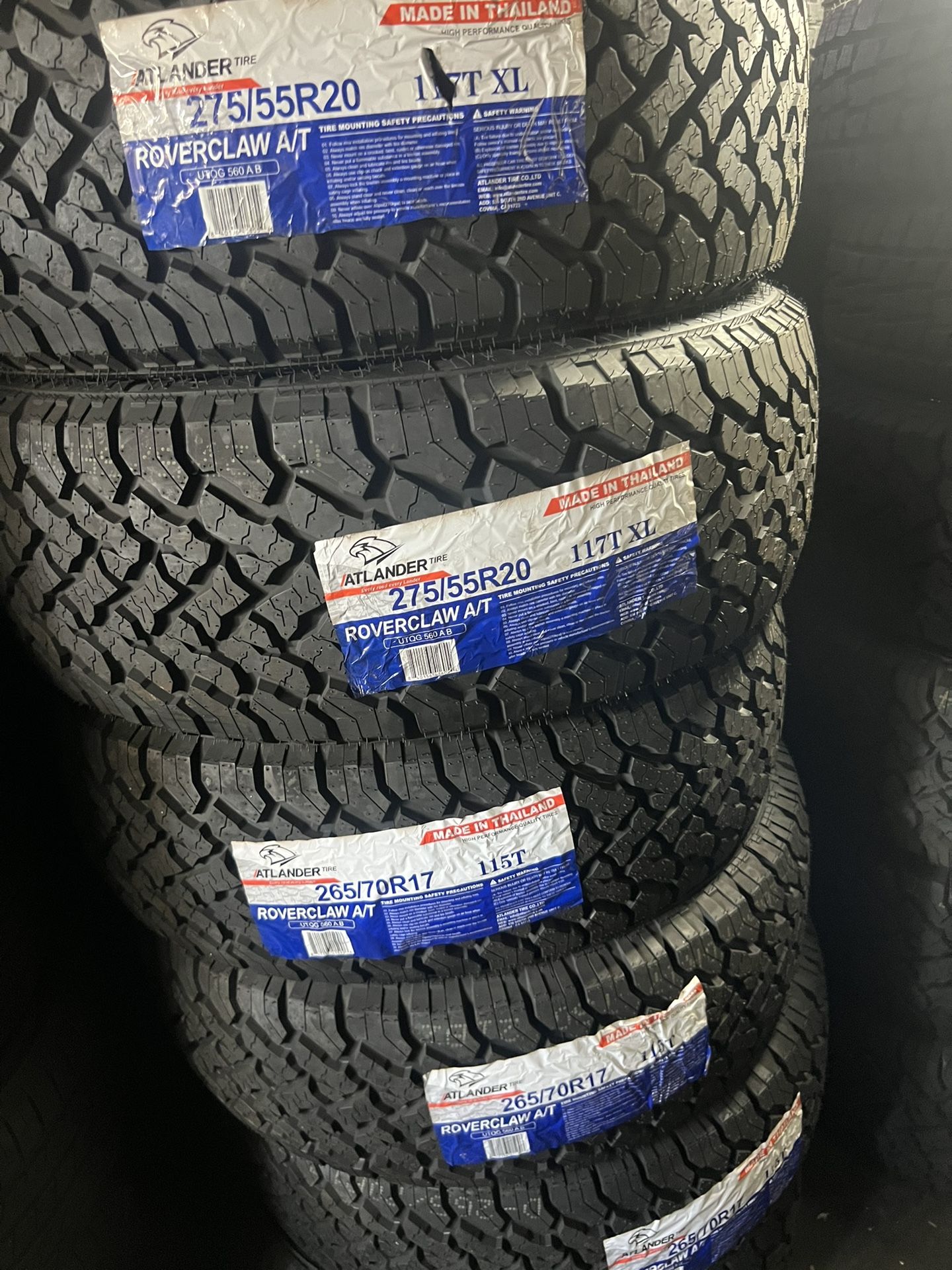 275/55/20 Atlander AT $750 Tenemos Todas Las Marcas Y Medidas