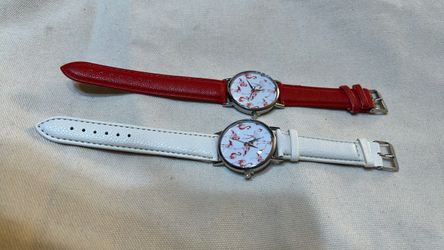 Flamingo Dial Watches Red and White