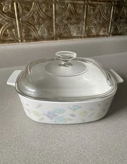 Corningware pastel bouquet casserole 2 liter with lid