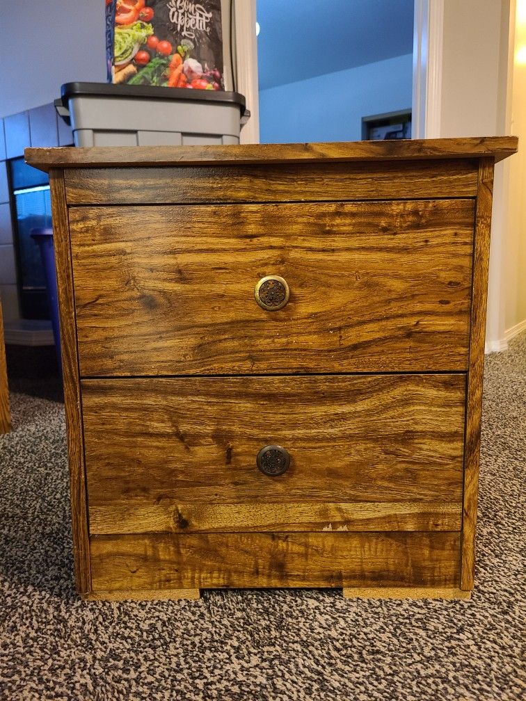 Bedside Table with Drawers