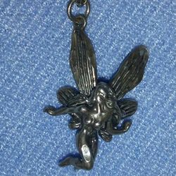 Super Adorable Sterling Silver Angel Fairy Necklace!
