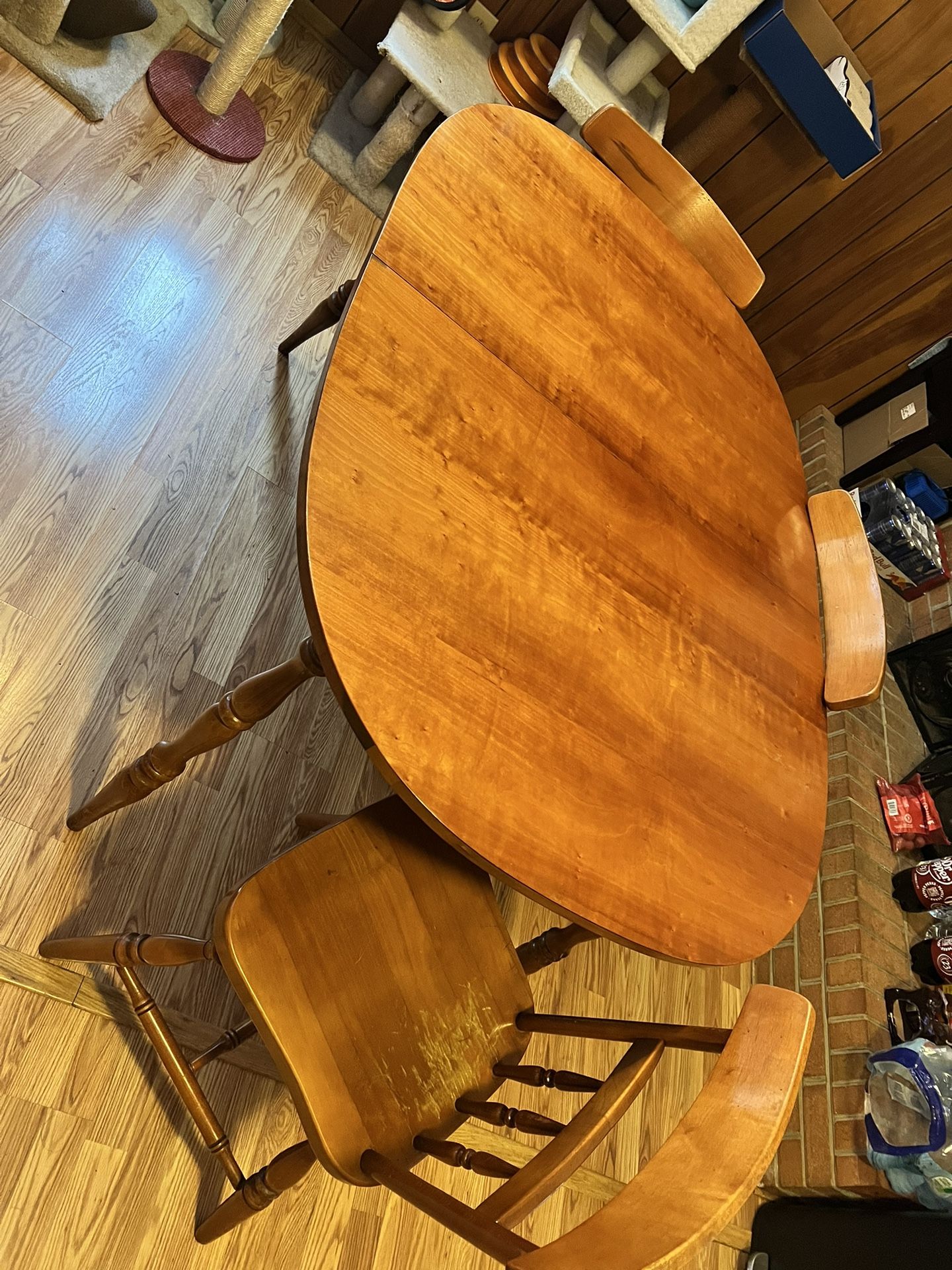 Wooden Table With 3 Chairs