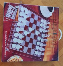 Crystal Chess/Checkers Set