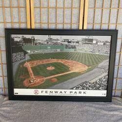 Classic Fenway Park Oil Painting Lithograph Photo Framed