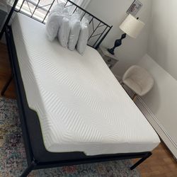 Queen Metal Bed frame With Foam Mattress 