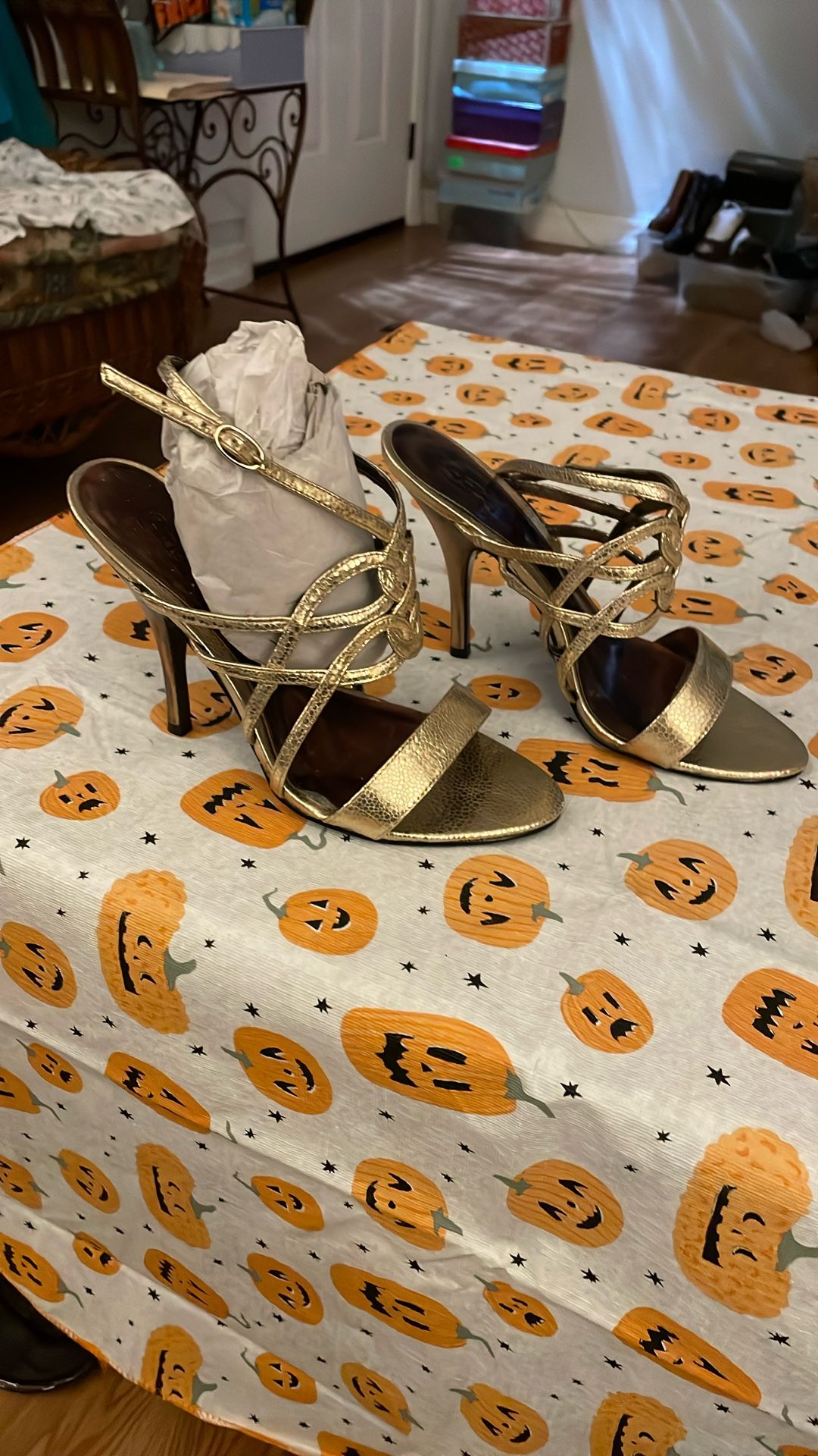 Carlos Santana high heels, stray sandals