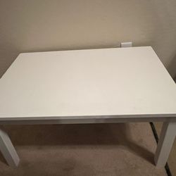 Wooden White Table 33L X 24D X 15.1/4 H