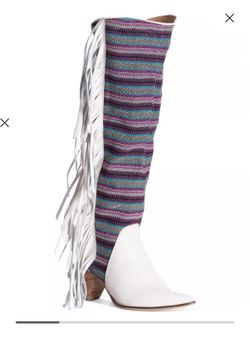 Women’s Rainbow Fringe Boots (Size 6 & 5.5)